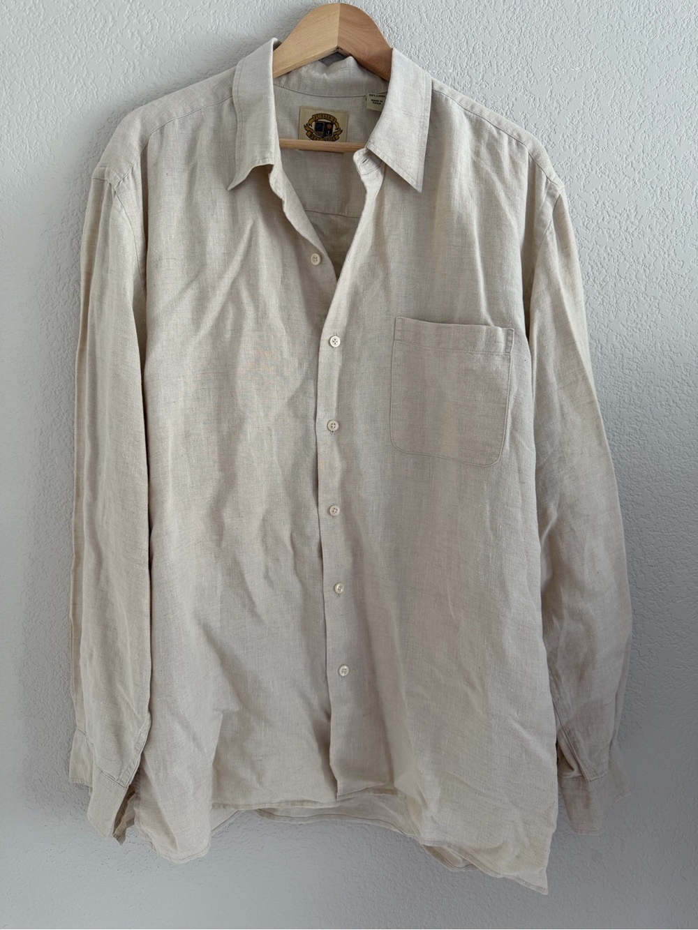 Pusser's West Indies 100% Linen Button-Up Shirt — Men's L